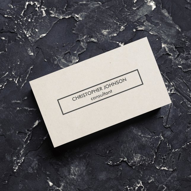 Simple Cool Elegant Grey Consultant Business Card (Creator Uploaded)