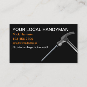 Simple Cool Handyman Home Maintenance  Business Card