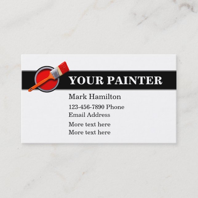Simple Cool House Painter Business Cards (Front)