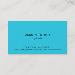Simple, cool sky blue business cards. business card