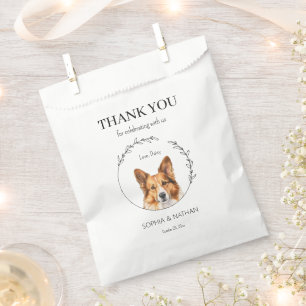 Simple Corgi Dog Wedding Thank You Favour Bag