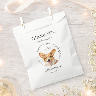 Simple Corgi Dog Wedding Thank You Favour Bag