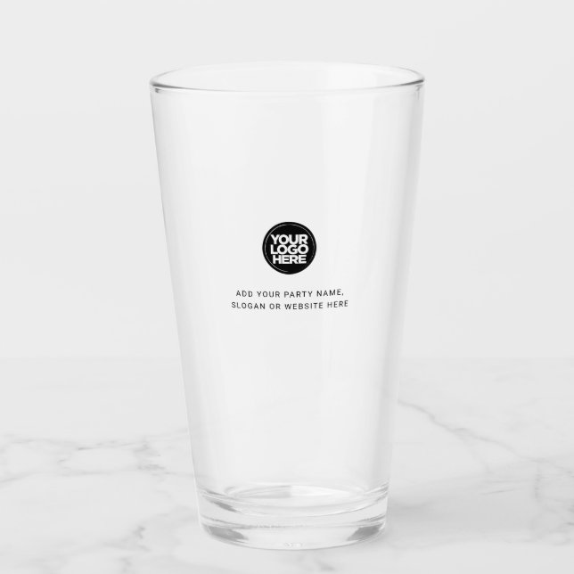 Simple Corporate Business Logo and Text Glass (Front)