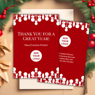 Simple Corporate Holiday Card   Custom Name