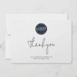 Simple Corporate Logo and Company Website Business Thank You Card