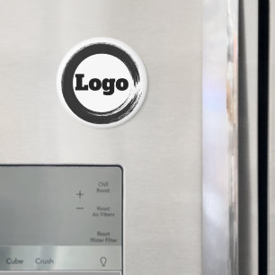 Simple Corporate Promotion Black White Brand Logo Magnet
