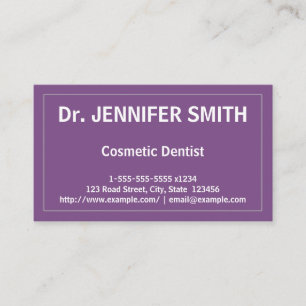 Simple Cosmetic Dentist Business Card