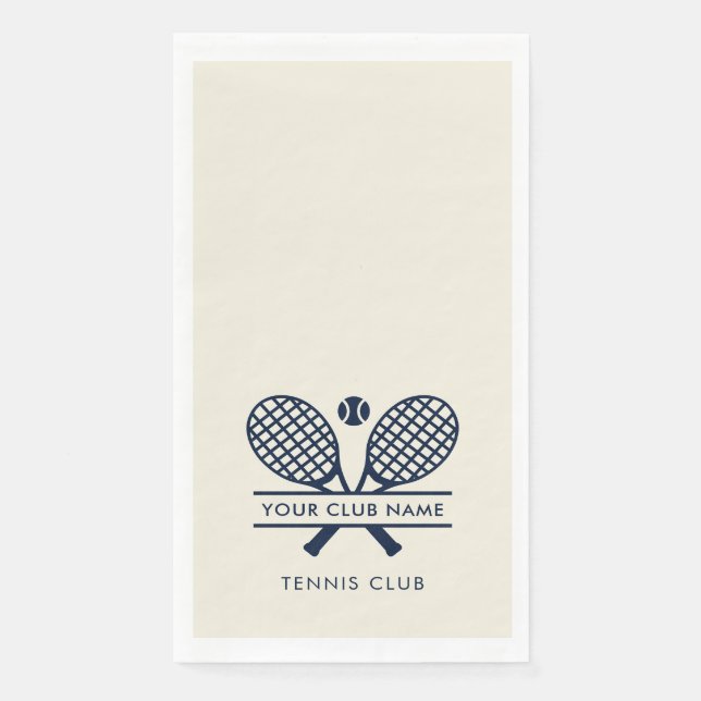 Simple Country Club Name Tennis Team Napkin (Front)