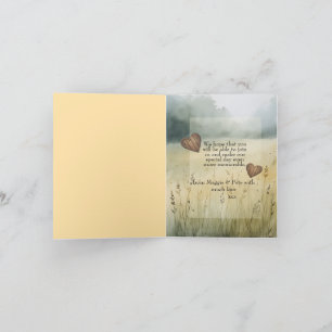 Simple country heart design wedding invitation