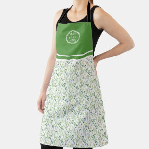 Simple Country Herbs Pattern Add Your Logo Apron