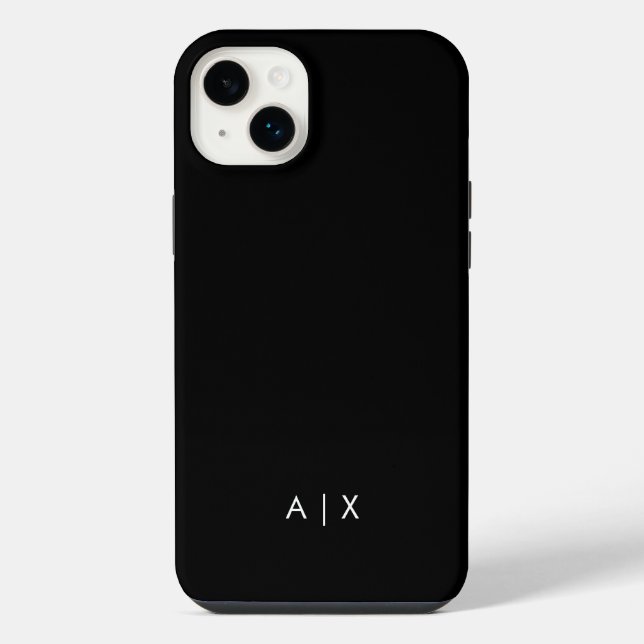 Simple Couple Name monogrammed iPhone Case (Back)