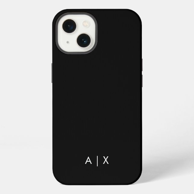 Simple Couple Name monogrammed iPhone Case (Back)