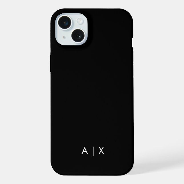 Simple Couple Name monogrammed iPhone Case (Back)