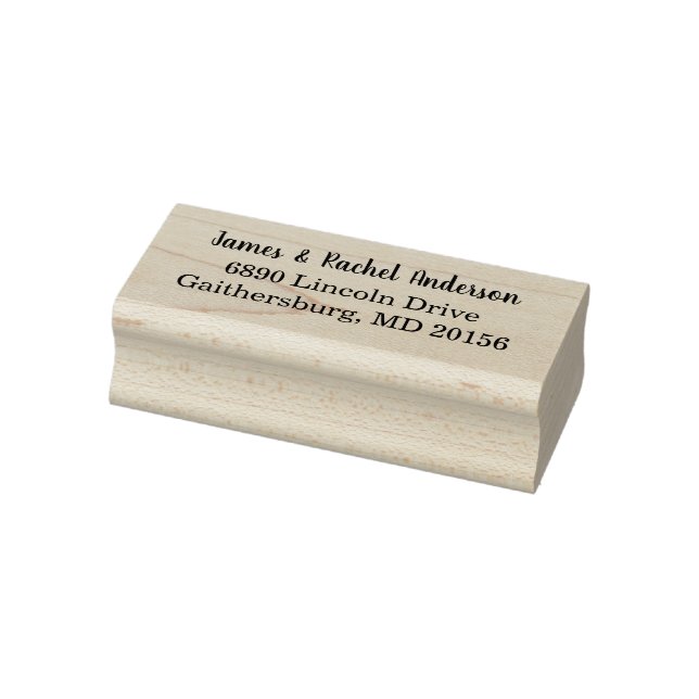 Simple Couple Personalised Return Address Rubber Stamp (Stamp)