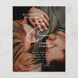 Simple Couple Photo Background Wedding Invitation Flyer