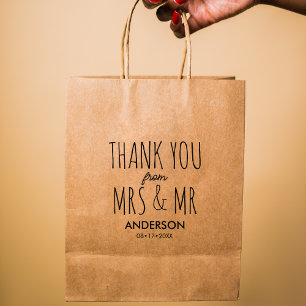 Simple Couple Thank You Bag   Rubber Stamp