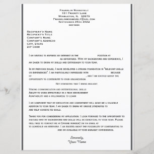 Simple Cover Letter For Jobs Template
