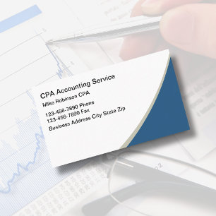 Simple CPA Accountant Business Cards New