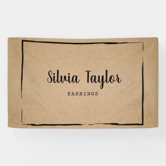 simple craft paper Earring frame display add logo Banner (Horizontal)