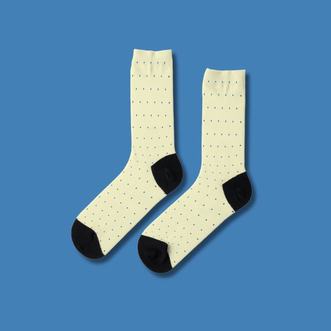 Simple Cream and Light Blue Polka Dot Pattern Socks (Creator Uploaded)