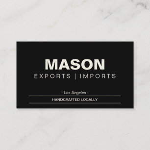 Simple   Cream/Black Business Card