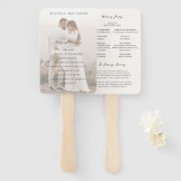 Simple Cream Elegant Wedding Program