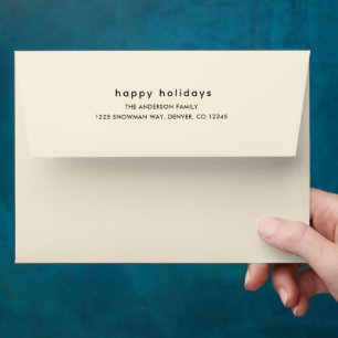 Simple Cream Modern Christmas Envelope