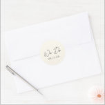 Simple Cream Modern Wedding Classic Round Sticker<br><div class="desc">Elegant wedding stickers featuring a simple and minimal layout with "We Do" in a contemporary script typography.  A classic design with a modern touch.</div>