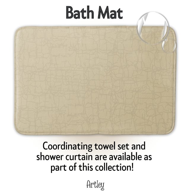 Simple cream textured bath mat (Creator Uploaded)