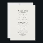 Simple Cream Wedding Program Invitation<br><div class="desc">Cream Wedding program.  Simple.</div>