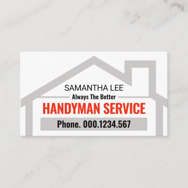 Simple Creative Grey Rooftop Building Placard  Business Card (Front)