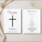 Simple Cross Celebration of Life Order of Service