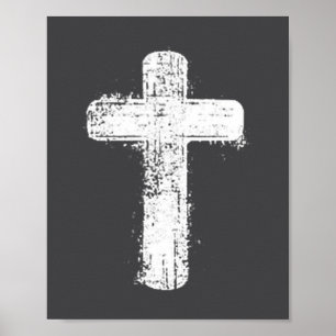 Simple Cross Faith Minimal Christian Symbol Poster