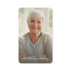 Simple Cross Photo Funeral Memorial Prayer Card 