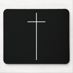 Simple Cross Religious Crucifix Christian Catholic Mouse Mat
