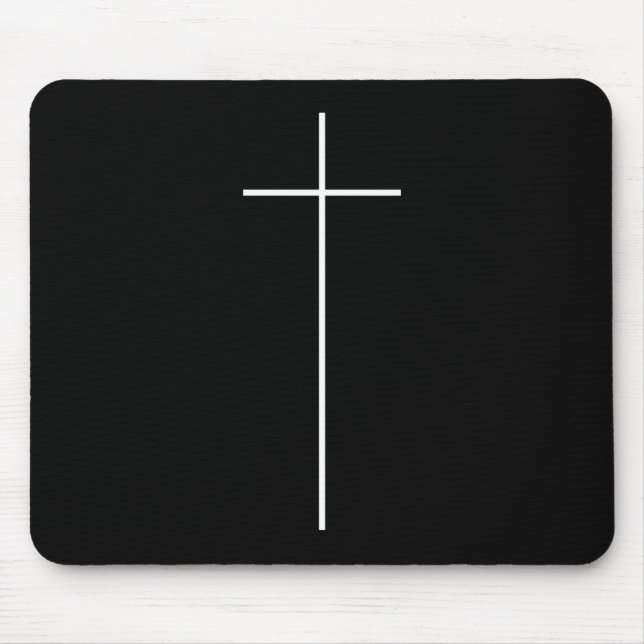 Simple Cross Religious Crucifix Christian Catholic Mouse Mat (Front)