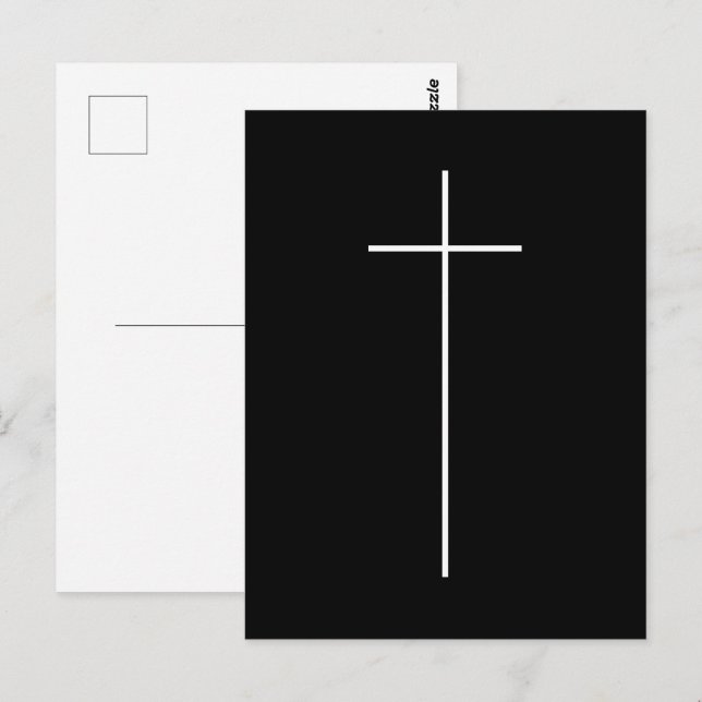 Simple Cross Religious Crucifix Christian Catholic Postcard (Front/Back)