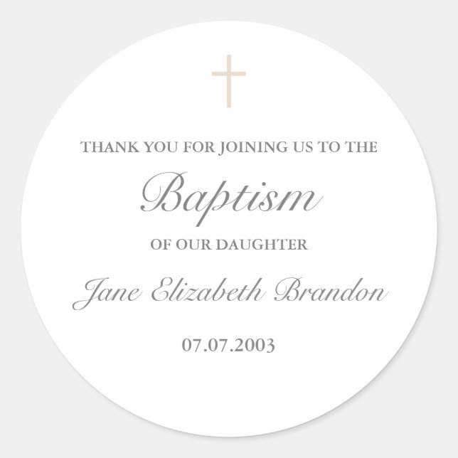 Simple cross stickers in coffee cream (Front)