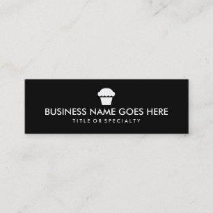 simple cupcake (colour customisable) mini business card