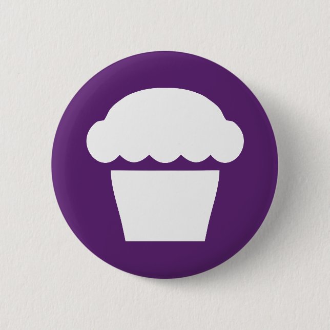 simple cupcake muffin 6 cm round badge (Front)
