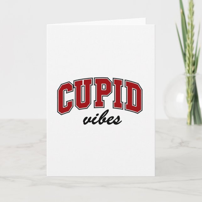 Simple Cupid Vibes Greeting Card (Front)