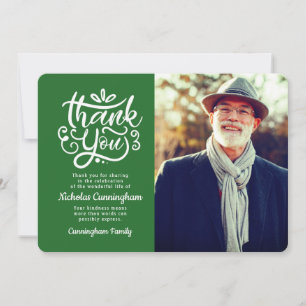 Simple Cursive Photo Recoleta Filter Memorial Thank You Card