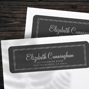 Simple Cursive Script Return Address