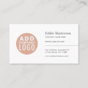 Simple Custom Add Logo Modern Minimalist Business Card