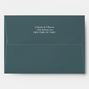 Simple custom address emerald green colour envelop envelope