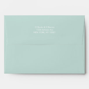 Simple custom address mint green colour envelope