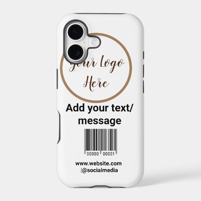 simple custom barcode add your text website QR  Sq (Back)