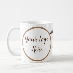 simple custom barcode add your text website QR Sq Coffee Mug