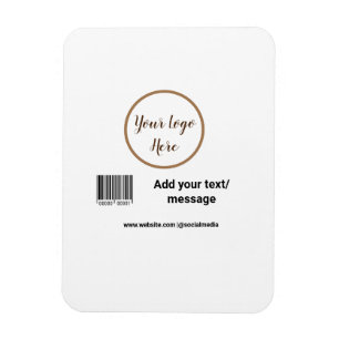 simple custom barcode add your text website QR Sq Magnet