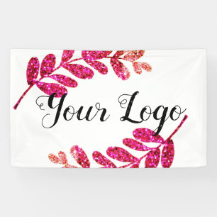 simple custom blue purple black leaves add logo  t banner